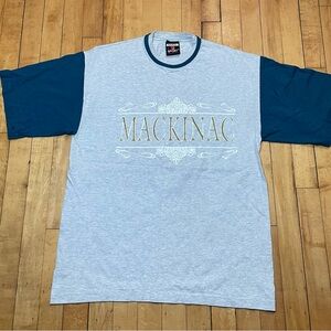 Mackinac Island Short Sleeve T-Shirt Adult Large Vintage 90s